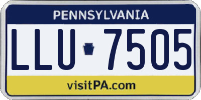 PA license plate LLU7505