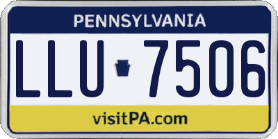 PA license plate LLU7506