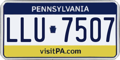 PA license plate LLU7507