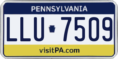PA license plate LLU7509