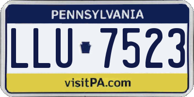 PA license plate LLU7523