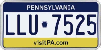 PA license plate LLU7525