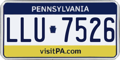 PA license plate LLU7526