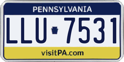 PA license plate LLU7531