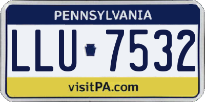 PA license plate LLU7532