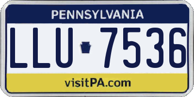 PA license plate LLU7536