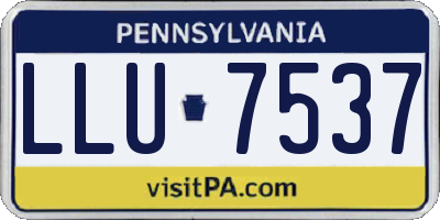 PA license plate LLU7537