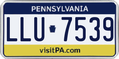 PA license plate LLU7539