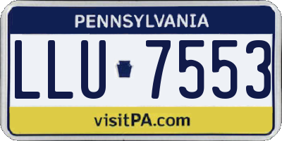 PA license plate LLU7553