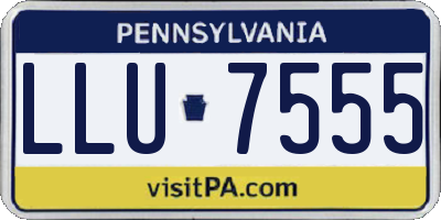 PA license plate LLU7555