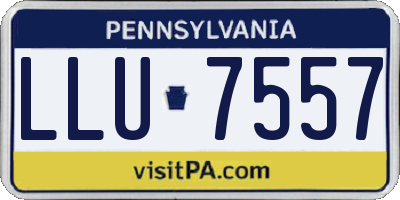 PA license plate LLU7557