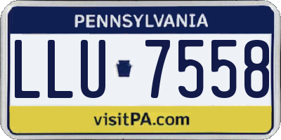PA license plate LLU7558