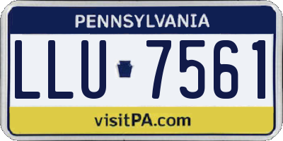 PA license plate LLU7561