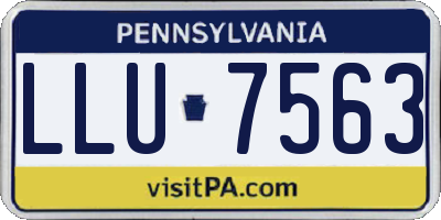PA license plate LLU7563
