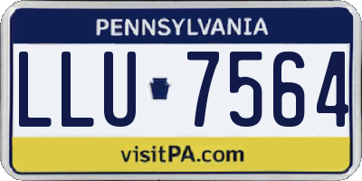 PA license plate LLU7564