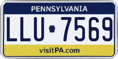 PA license plate LLU7569