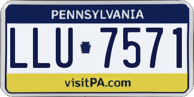 PA license plate LLU7571