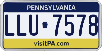PA license plate LLU7578