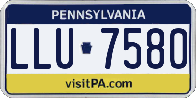 PA license plate LLU7580