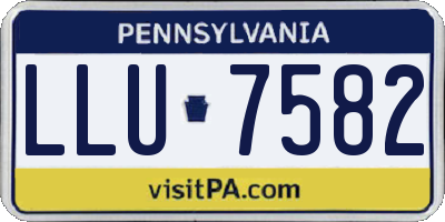 PA license plate LLU7582