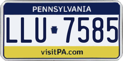 PA license plate LLU7585