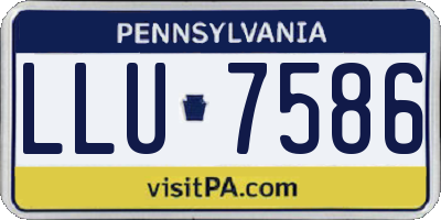 PA license plate LLU7586