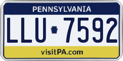 PA license plate LLU7592