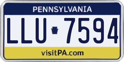 PA license plate LLU7594