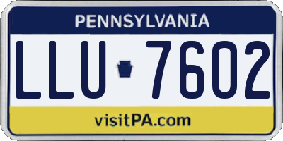 PA license plate LLU7602
