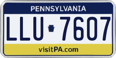 PA license plate LLU7607