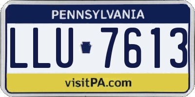 PA license plate LLU7613