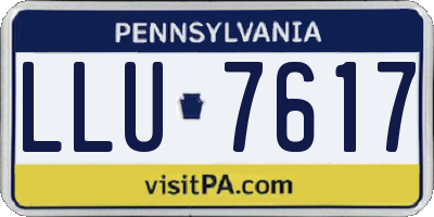 PA license plate LLU7617