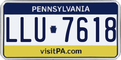 PA license plate LLU7618