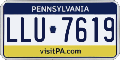 PA license plate LLU7619