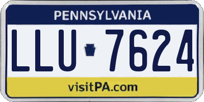 PA license plate LLU7624