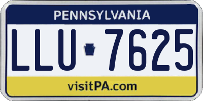 PA license plate LLU7625