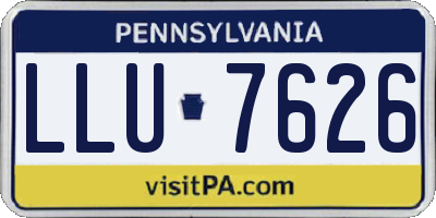 PA license plate LLU7626