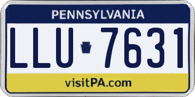 PA license plate LLU7631