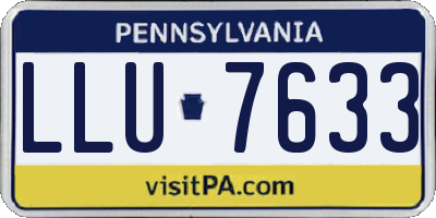 PA license plate LLU7633
