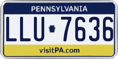 PA license plate LLU7636