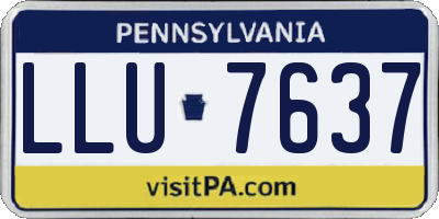 PA license plate LLU7637