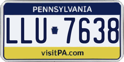 PA license plate LLU7638