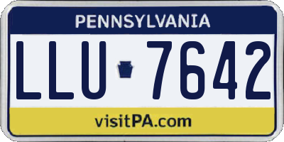 PA license plate LLU7642
