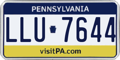 PA license plate LLU7644