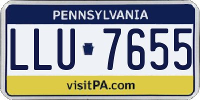 PA license plate LLU7655