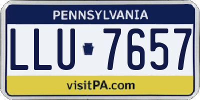 PA license plate LLU7657