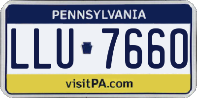 PA license plate LLU7660