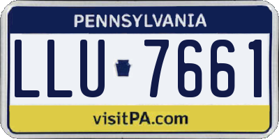 PA license plate LLU7661