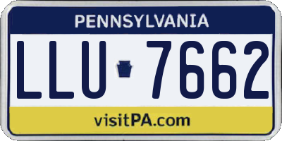 PA license plate LLU7662