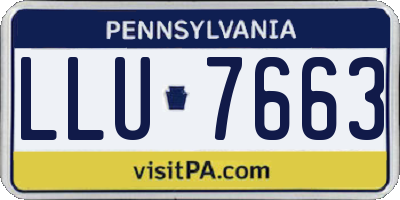 PA license plate LLU7663
